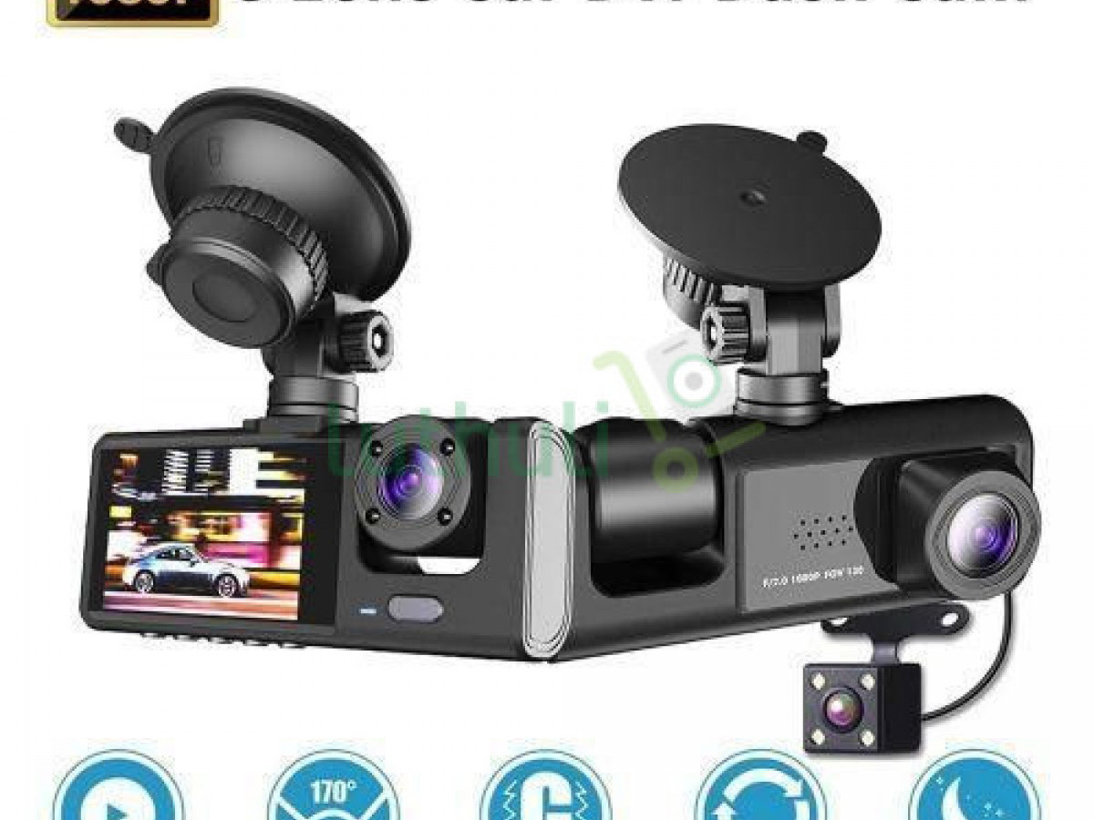 1080p Full Hd Dash Cam With 3lens
