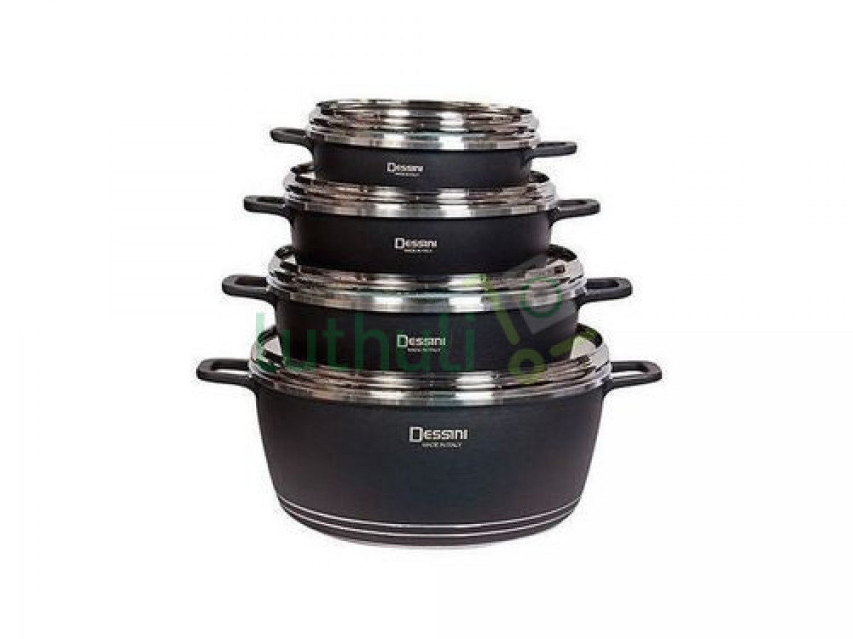10pc Dessini Original Black Cookware Set Keny