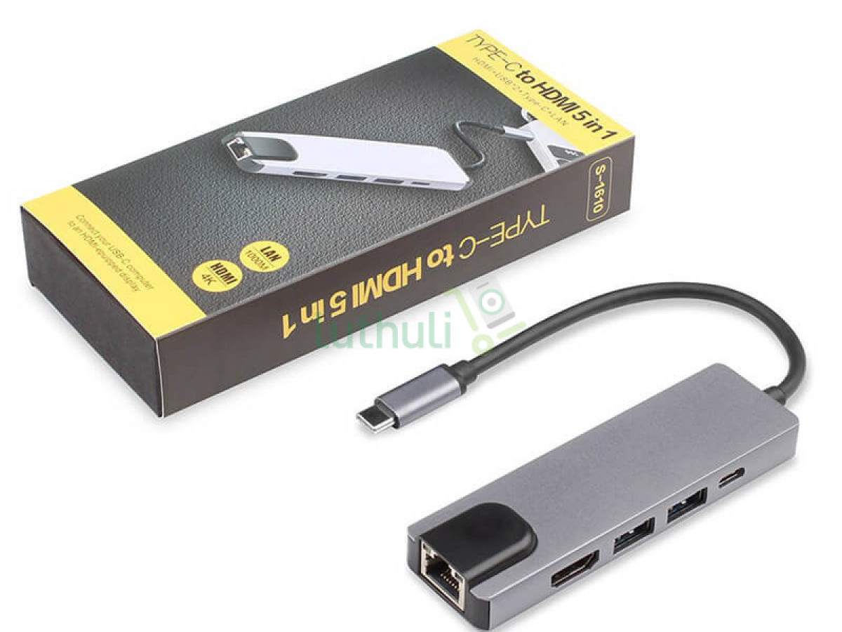 5-in-1 USB-C Adapter | HDMI, USB & Ethernet