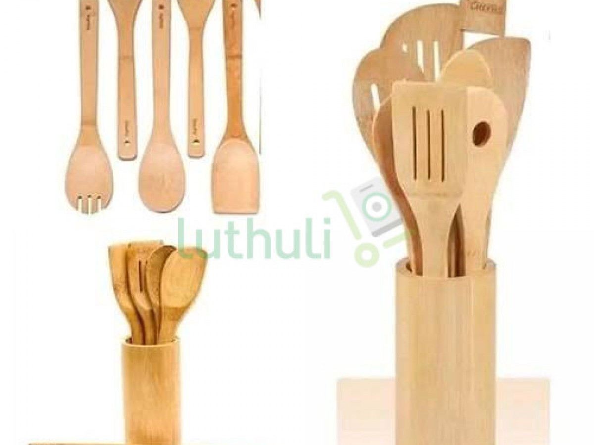 Bamboo Mwiko Set – Wooden Cooking Spoons