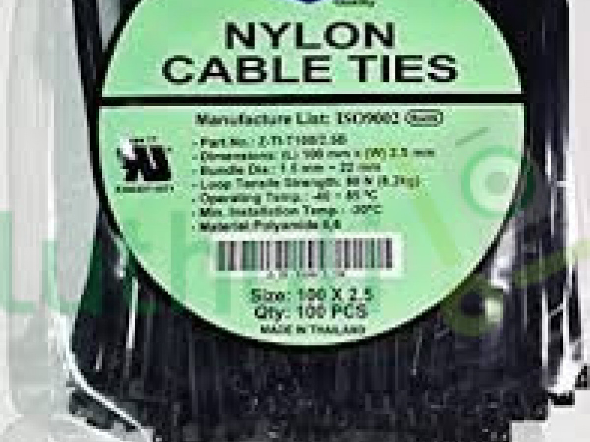 Cable Ties Assorted Sizes 100pcs