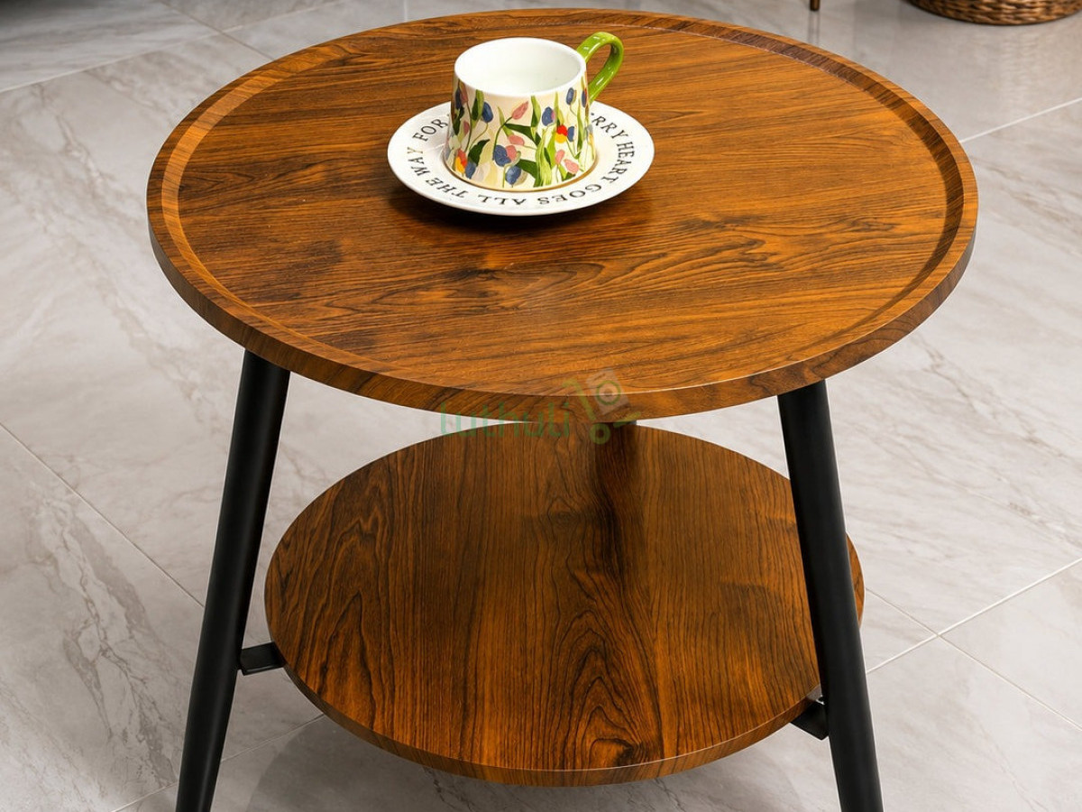 Round Coffee Table 50cm 2 Tier