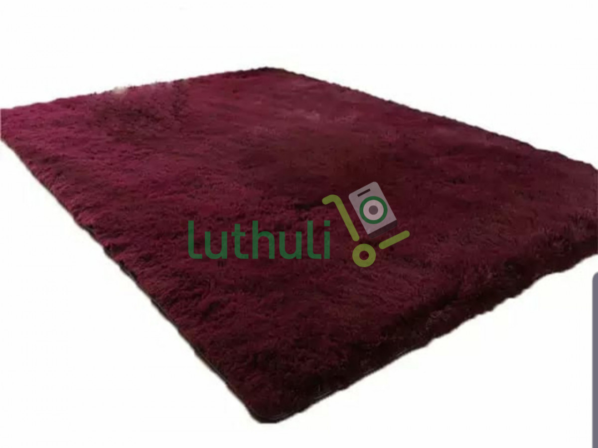 Generic Fluffy Carpets - 7 X 10 - Maroon