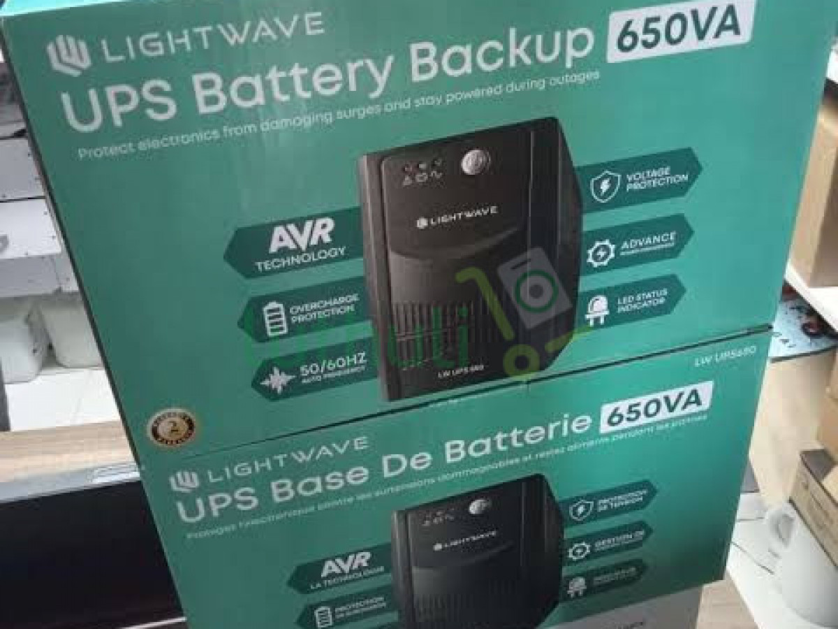 Lightwave UPS 650VA Power Voltage Protection