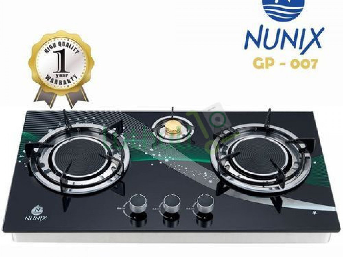 Nunix 3 Burner Table Top Infrared Glass Table