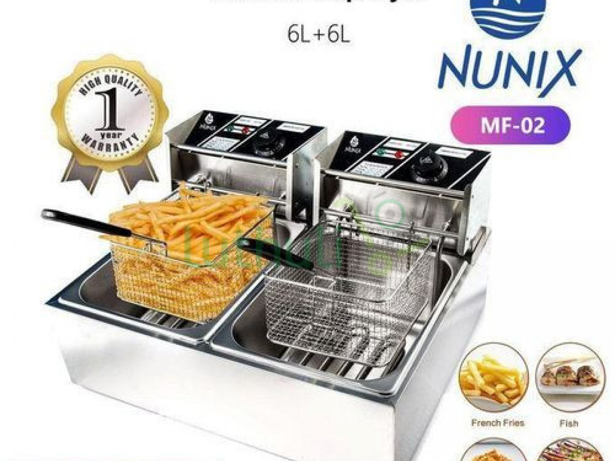 Nunix 6L+6L Double Deep Fryer – Commercial