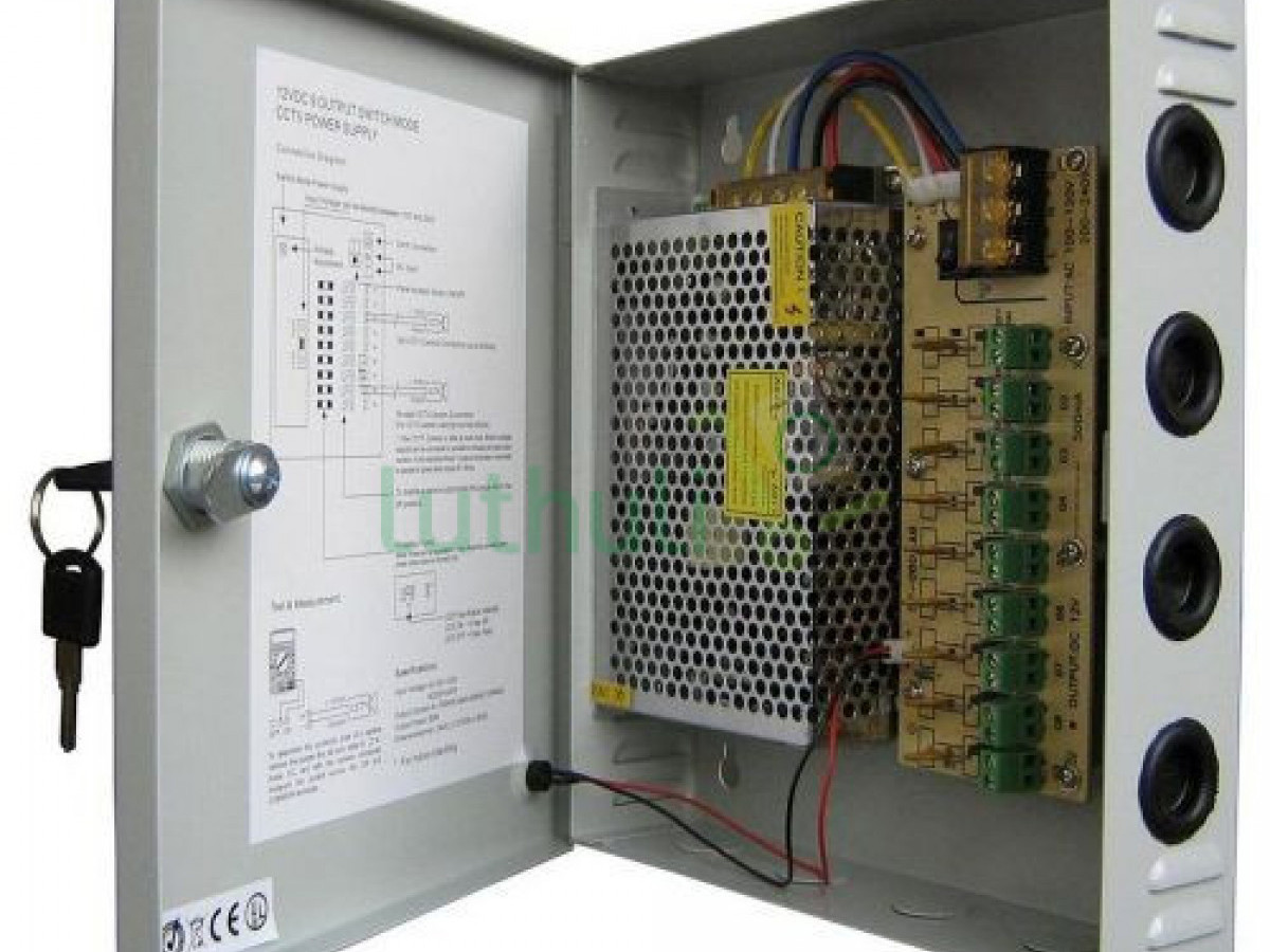 12V 10A CCTV Power Supply Unit (Closed Metal