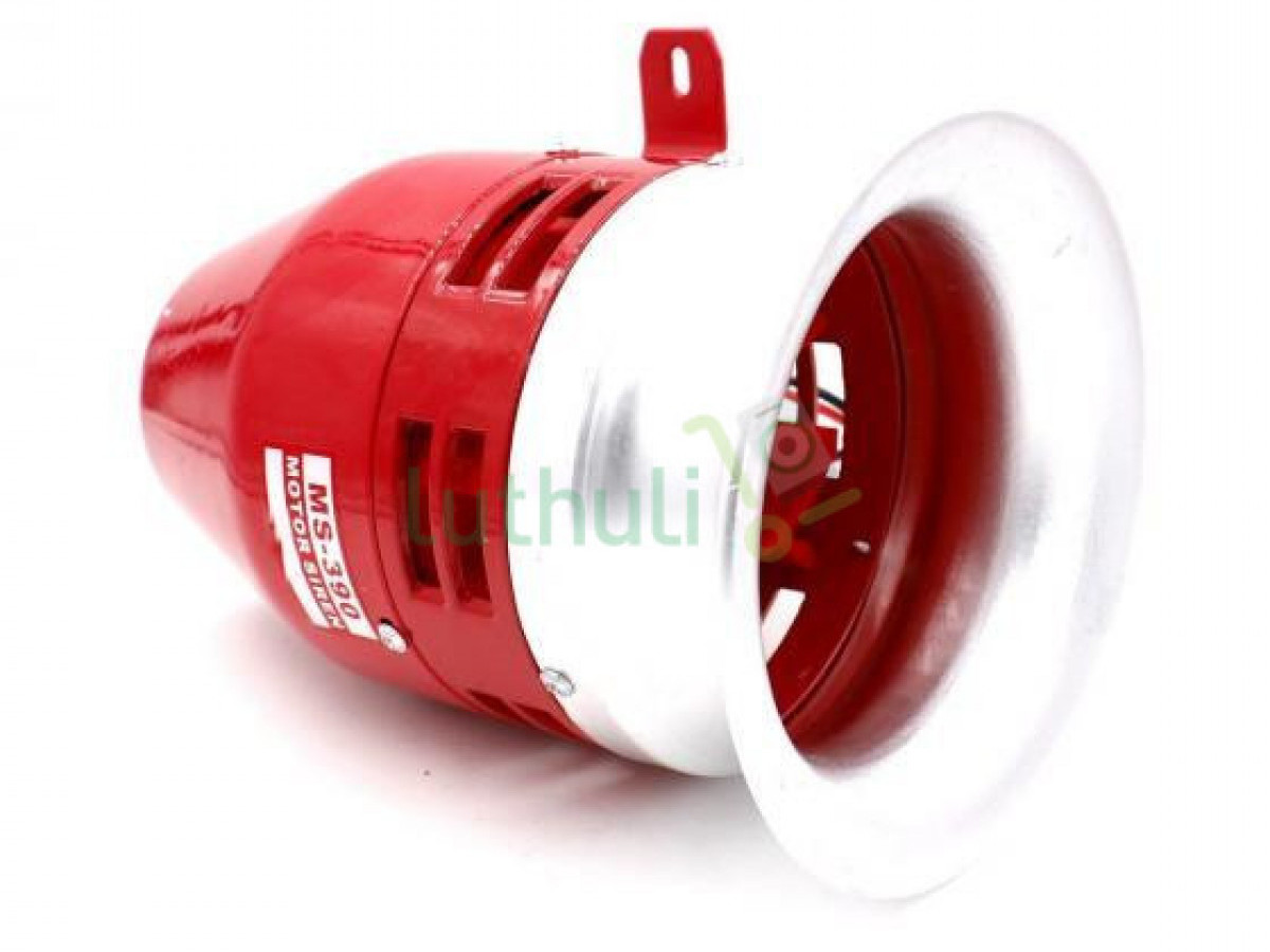 Outdoor amplified siren horn for alarm system