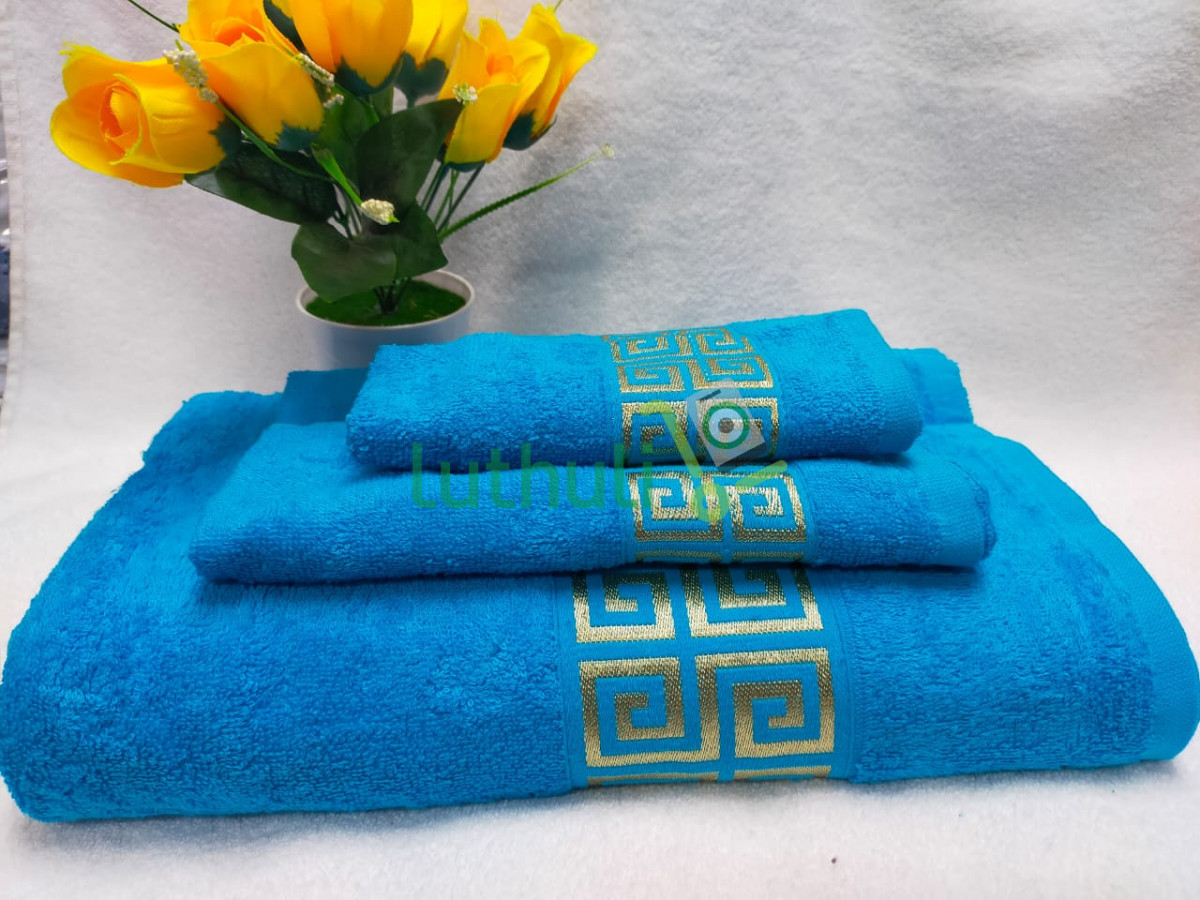 Soft And Comfortable Cotton 3 In 1 Towel BLUE