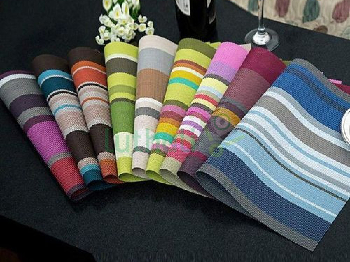 Striped PVC Table Mats 6PCS 30×45cm in Kenya