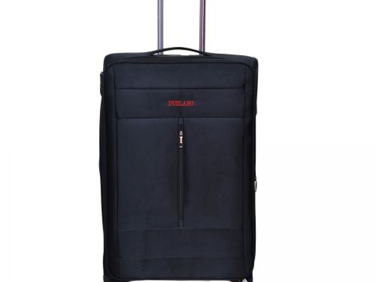 Duslang Fabric Travel Suitcase - Black