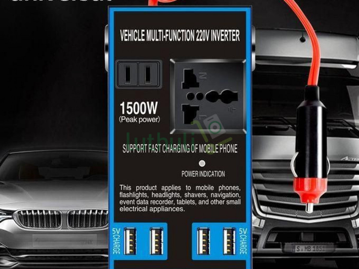 1500W DC-AC  Portable  Car Inverter charger