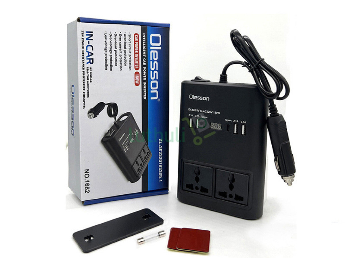 150W Intelligent Car Power Inverter Charger