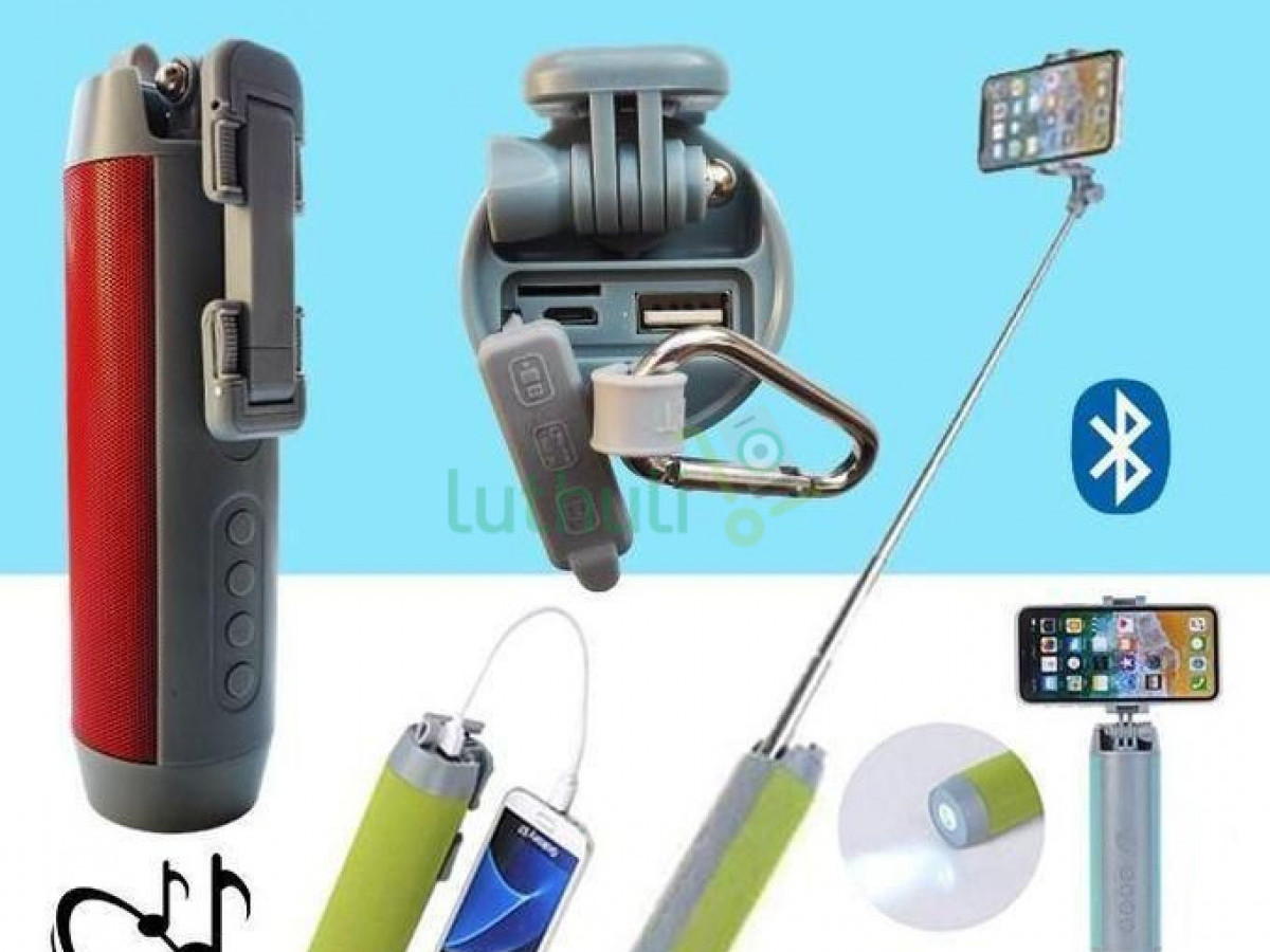BT Wireless Speaker With Selfie Stick , Flash
