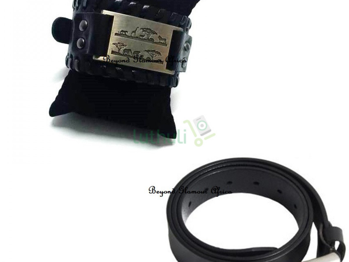 Leather bracelets+belt