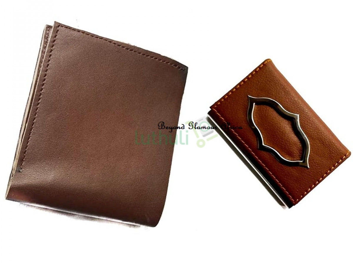 Mens Brown Leather wallet with carddholder