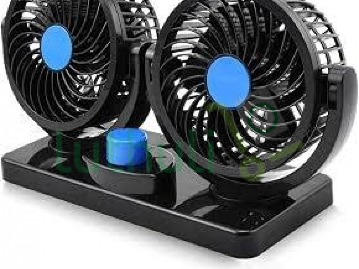 12V Dual-Head Car Fan Dashboard Cooling Fan