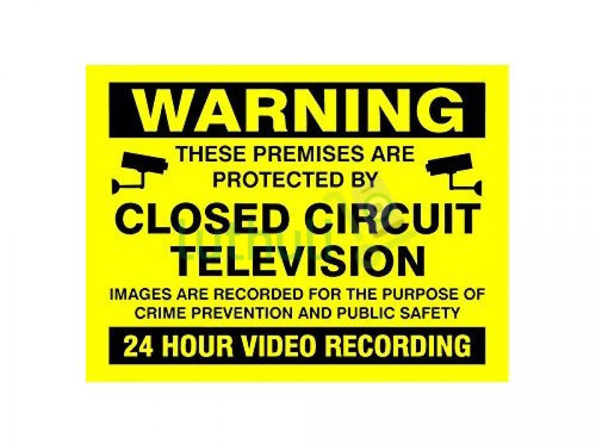 24Hour CCTV Surveillance Warning Sign(notice)