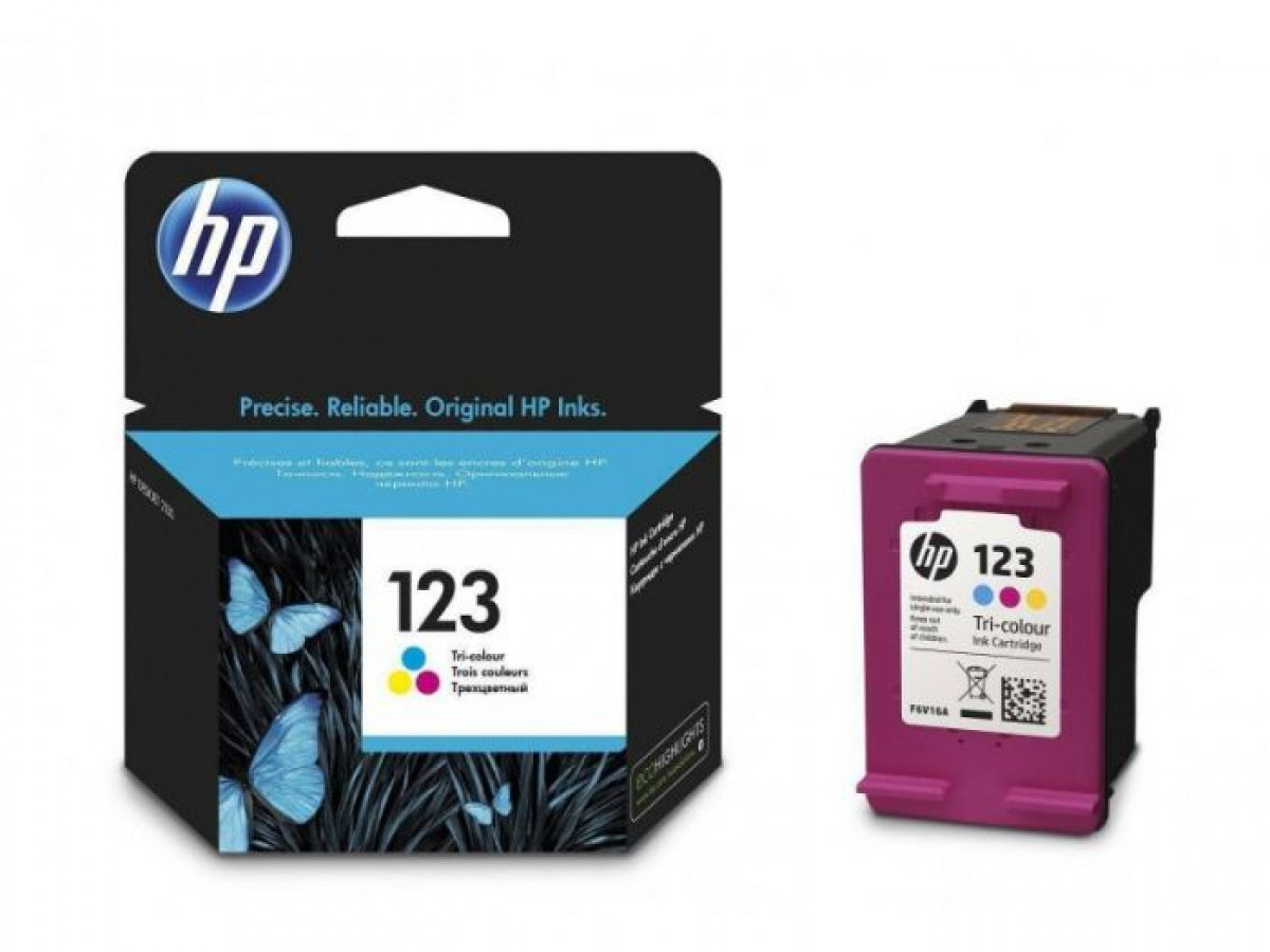HP 123 Tri-Color Ink Cartridge (F6V16AE)