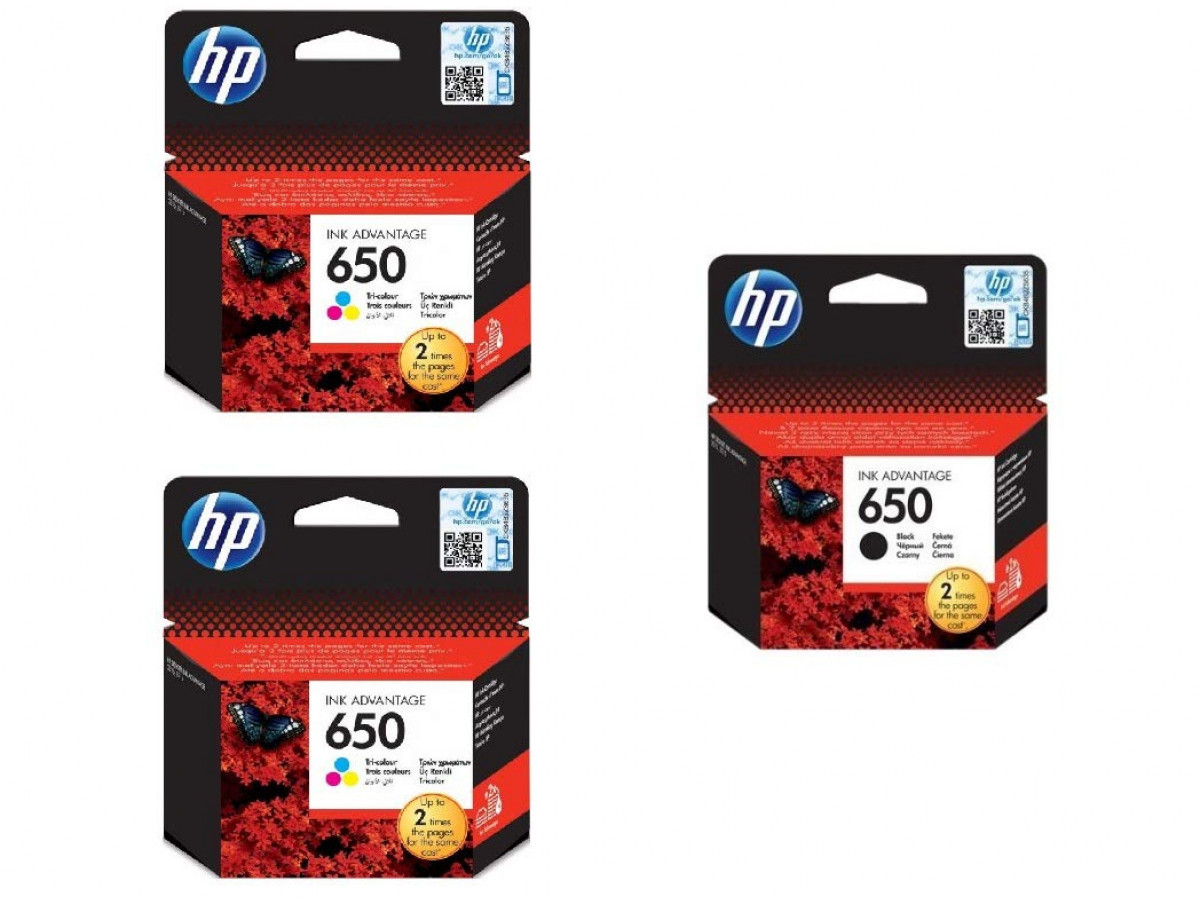 HP 650 Black Ink Cartridge Combo Pack