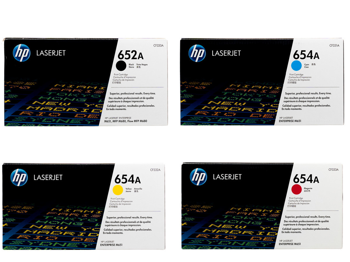 HP 652A / 654A Black and Colour Toner