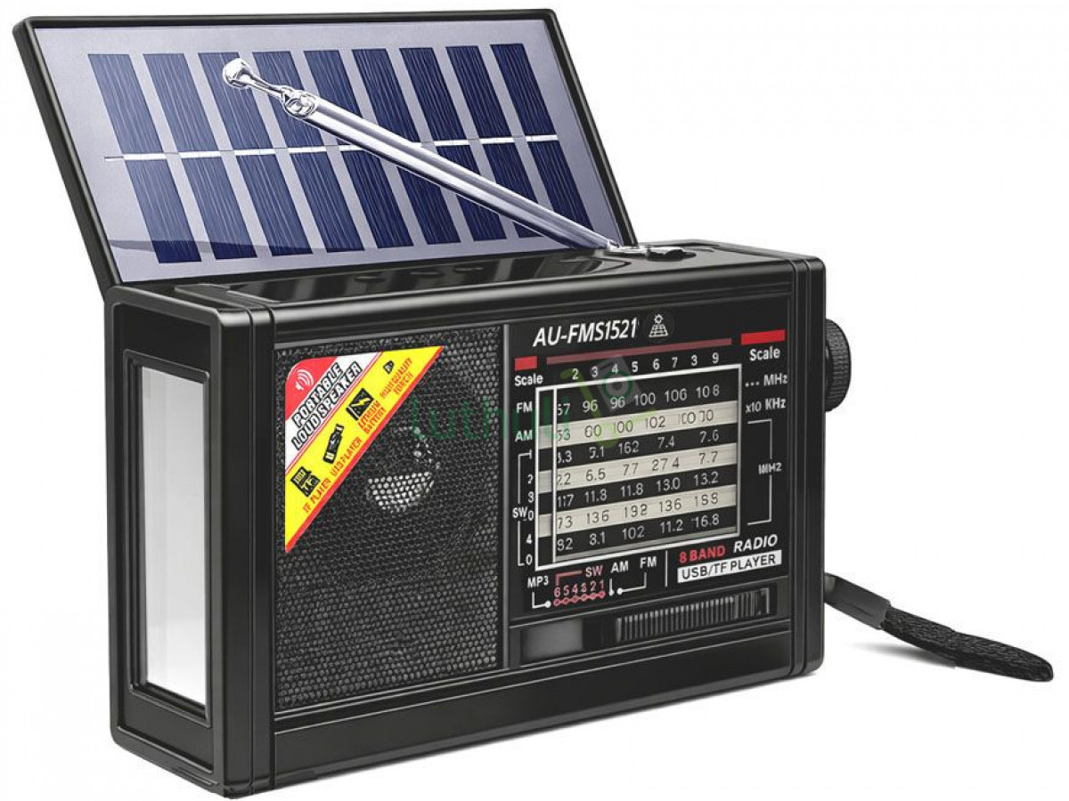 Portable Solar Radio with Bluetooth & Flashli