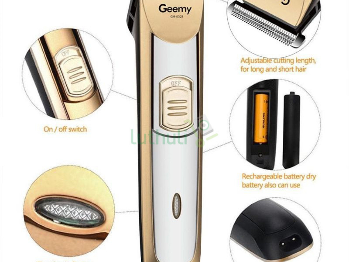 Geemy 6028 Rechargeable Gold Hair Trimmer