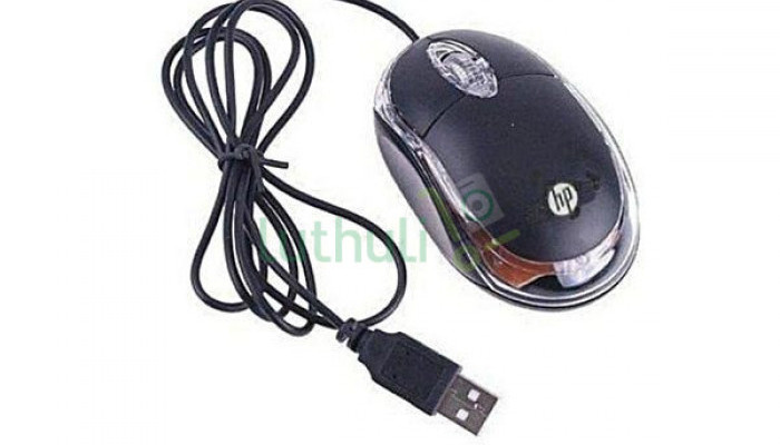 HP Wired USB Optical Mouse.