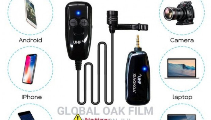 XIAOKOA UHF Multi-device Wireless Lapel Microphone