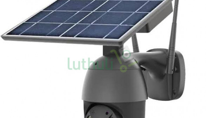 Solar-powered 4G PTZ CCTV camera with pan-tilt-zoom and night eye