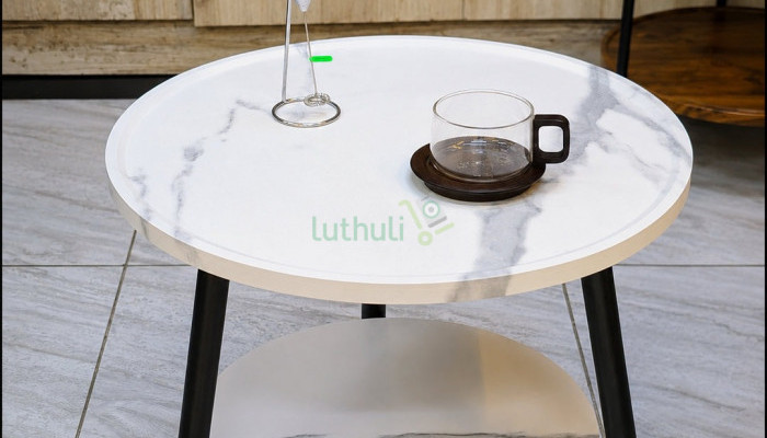 Round Coffee Table 50cm 2 Tier