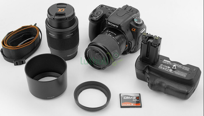 Sony DSLR with tilting screen, Live View, and image stabilization