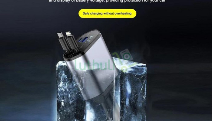 Universal Retractable Car Charging Adapter with Cable