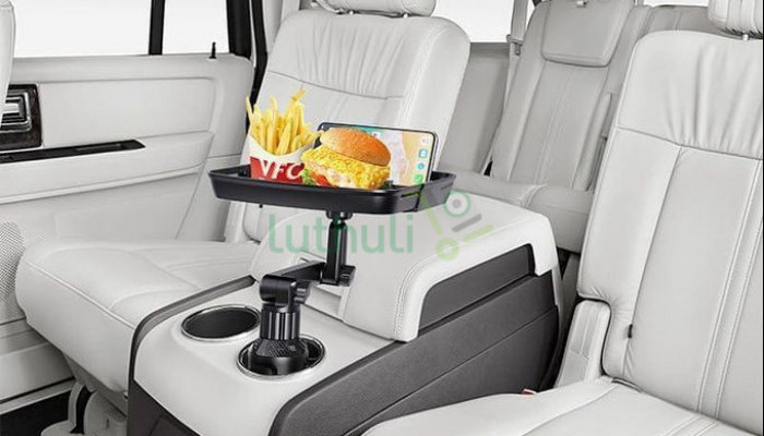 Adjustable Extendable Arm Flexible Car Cup Holder & Food Tray