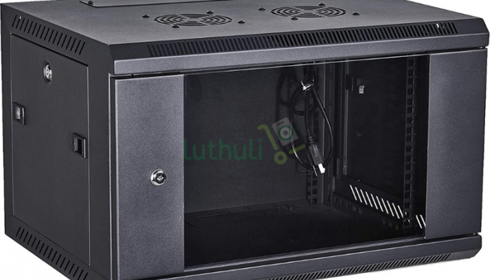 Wall-mounted cabinet for secure network equipment