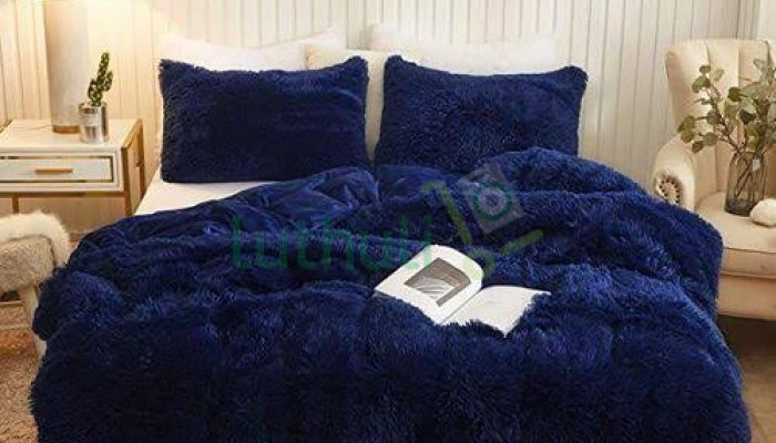 6pcs Fluffy Full(6*7) Duvet Set-colour varies