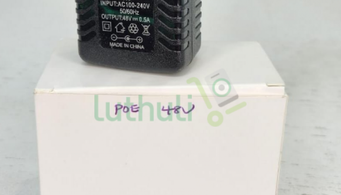 48V PoE adapter for powering IP cameras and networking equipment