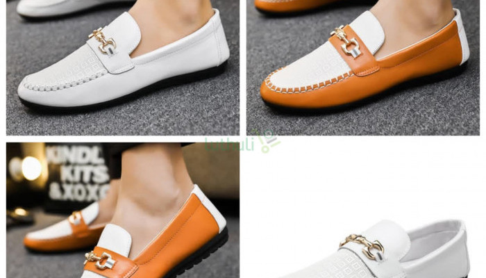 Men leather loafers